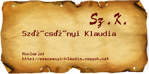 Szécsényi Klaudia névjegykártya